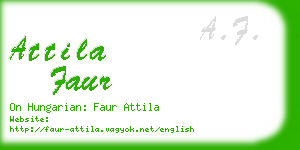 attila faur business card